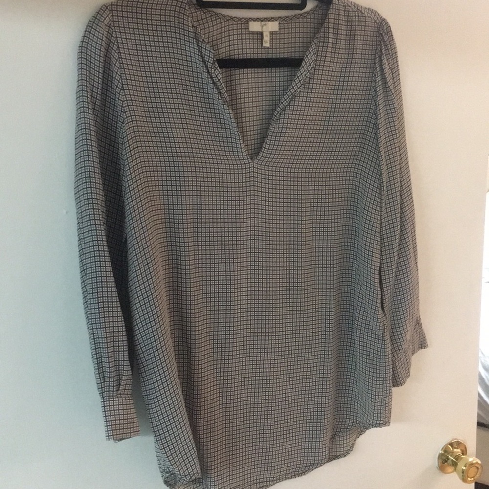 Joie XS plaid blouse